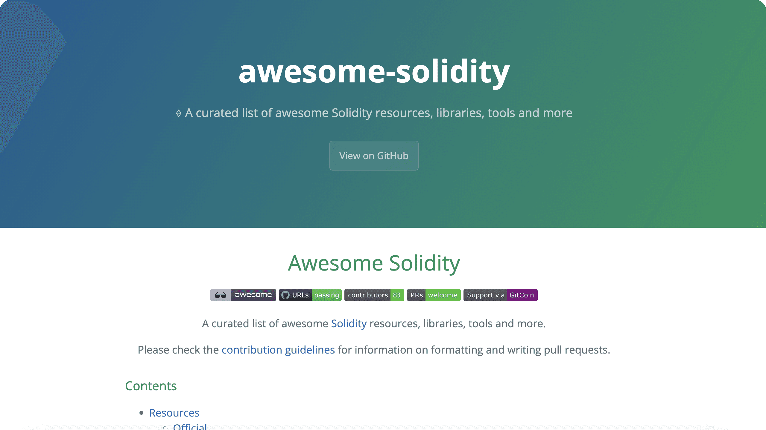 ⟠ A curated list of awesome Solidity resources, libraries, tools and more